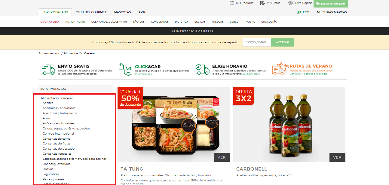 Como comprar Ayuda El Corte Inglés